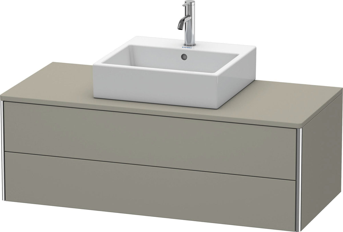 Duravit XSquare Waschtischunterbau 1200 mm Flannel Grey Hochglanz mit Tip-On-Technik