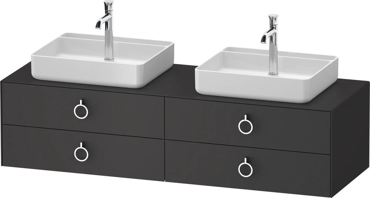 DURAVIT White Tulip Konsolen-Waschtischunterbau 1600 mm, 4 Schubkästen, LED, Philippe Starck