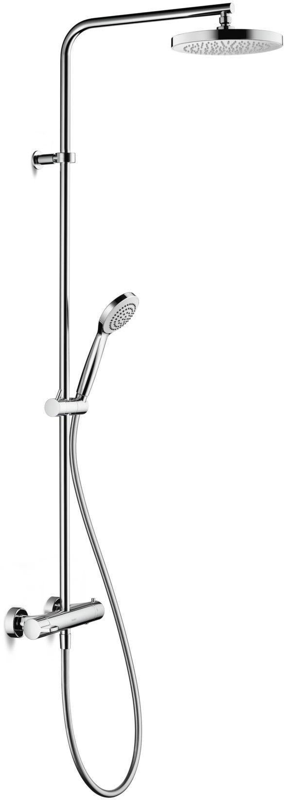 Duravit Duschsystem B.1 mit Brausethermostat, chrom Hochglanz, Kopf- und Handbrause