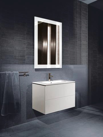 Duravit L-Cube Waschtischunterbau 820 mm taupe matt mit 2 Schubkästen und Tip-On-Technik