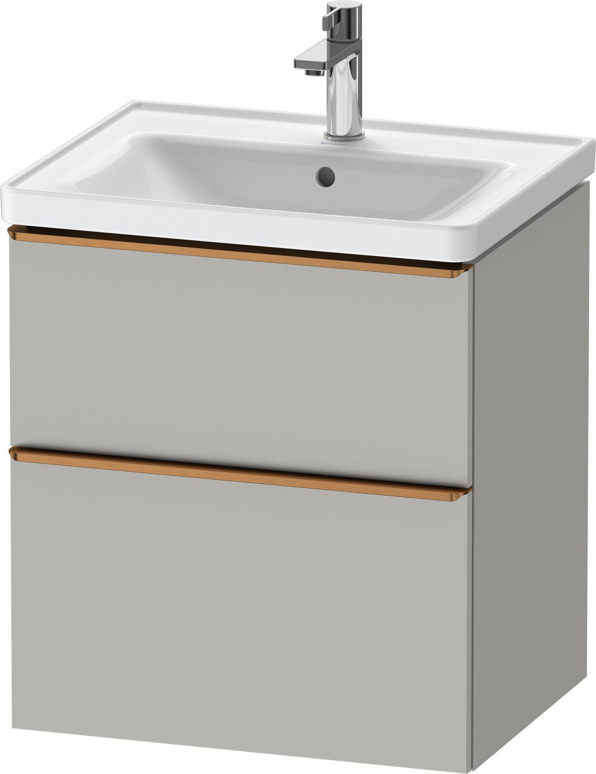 Duravit D-Neo Waschtischunterbau 584 mm betongrau matt mit Auszug und Schubkasten