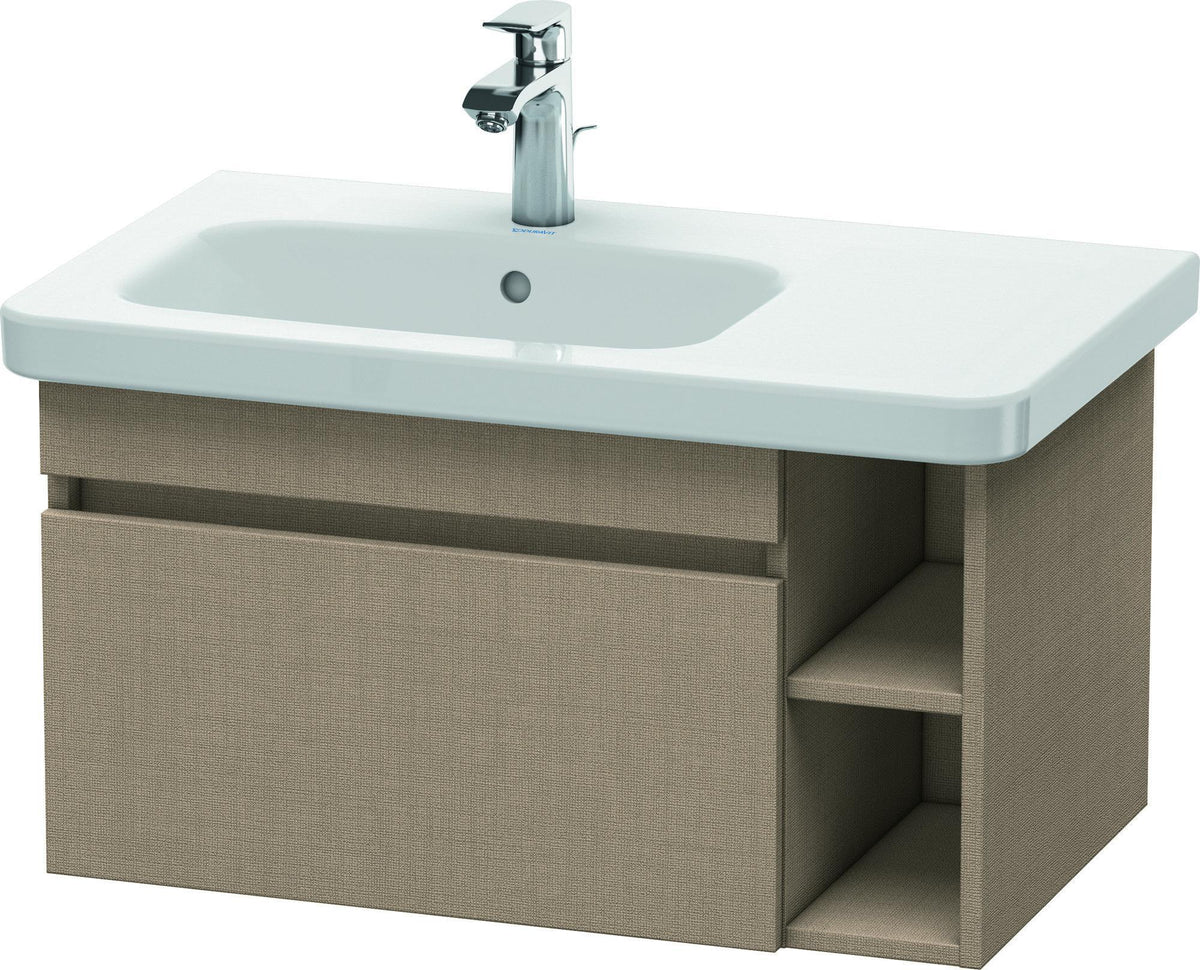 DURAVIT DuraStyle Waschtischunterbau 730 mm betongrau matt – wandhängend mit 1 Auszug & 2 offenen Fächern