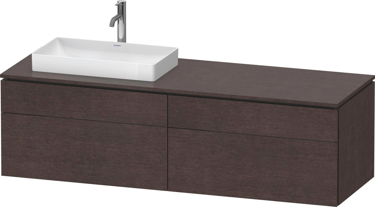 Duravit L-Cube Waschtischunterbau 1620 mm taupe supermatt mit Tip-On und Soft-Close