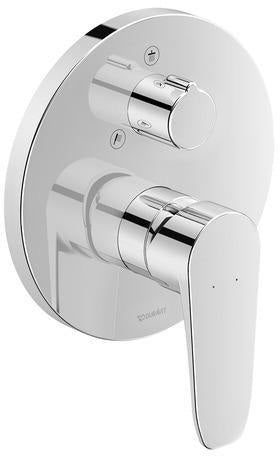Duravit B.1 Einhebel-Brausemischer Unterputz mit Umstellventil, chrom – Fertigmontageset für 2 Verbraucher