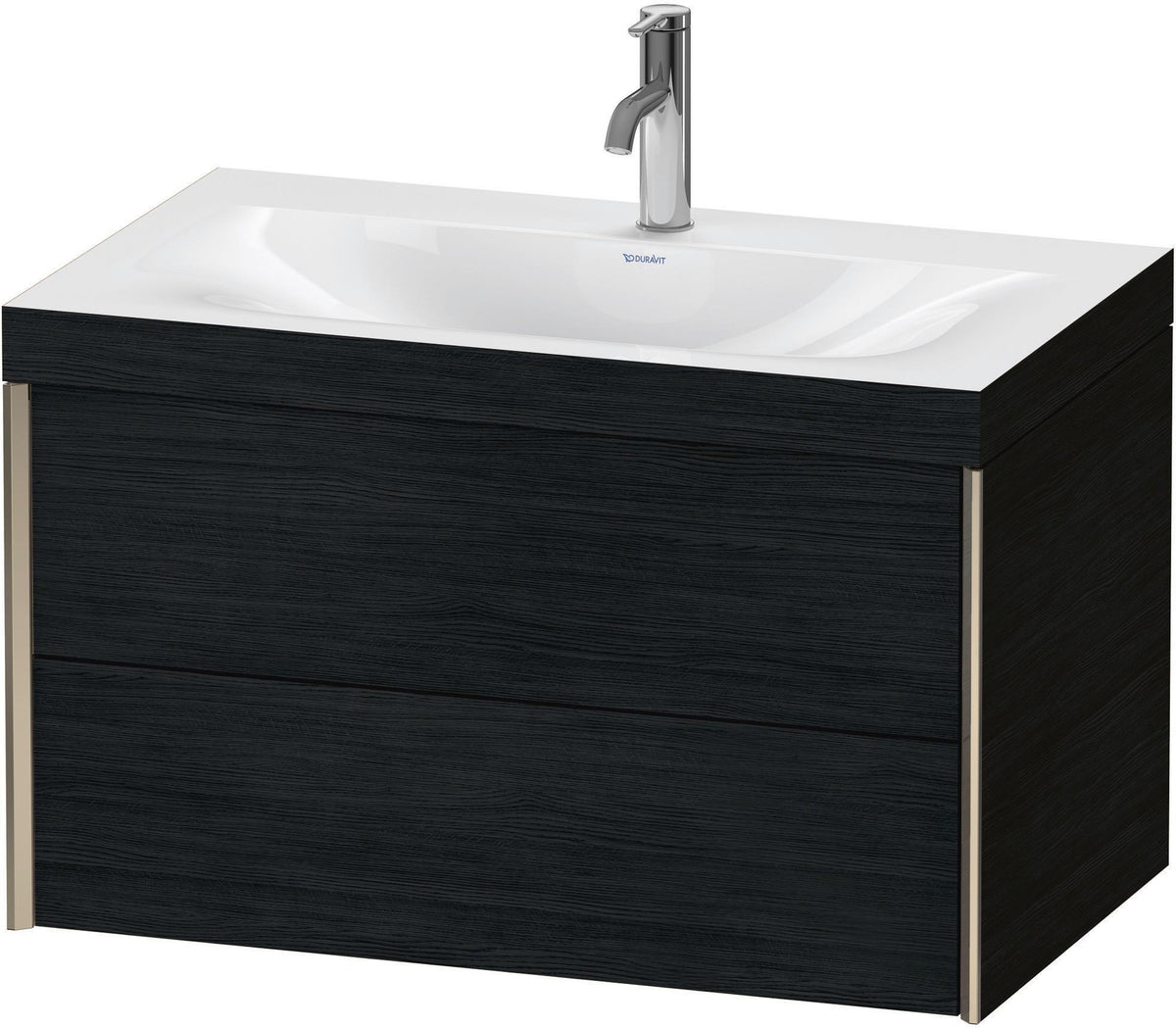 DURAVIT XViu c-bonded Waschtischset 800 mm wandhängend mit 2 Schubkästen und Tip-on-Technik