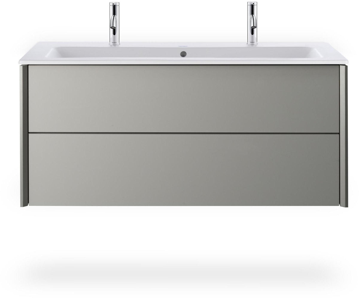 Duravit XViu Waschtischunterbau wandhängend 1210 mm, 2 Schubkästen, champagner matt/weiß matt