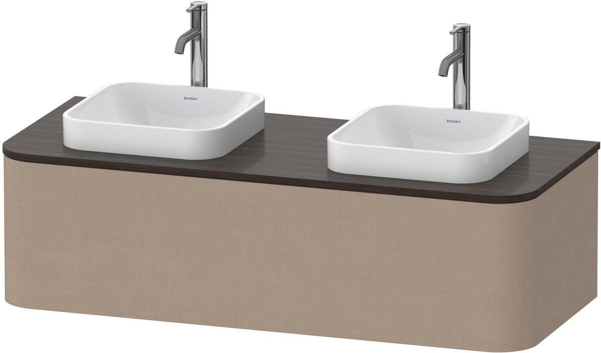 DURAVIT Happy D.2 Konsolenwaschtischunterbau 1300 mm Taupe supermatt mit Tip-On Technik