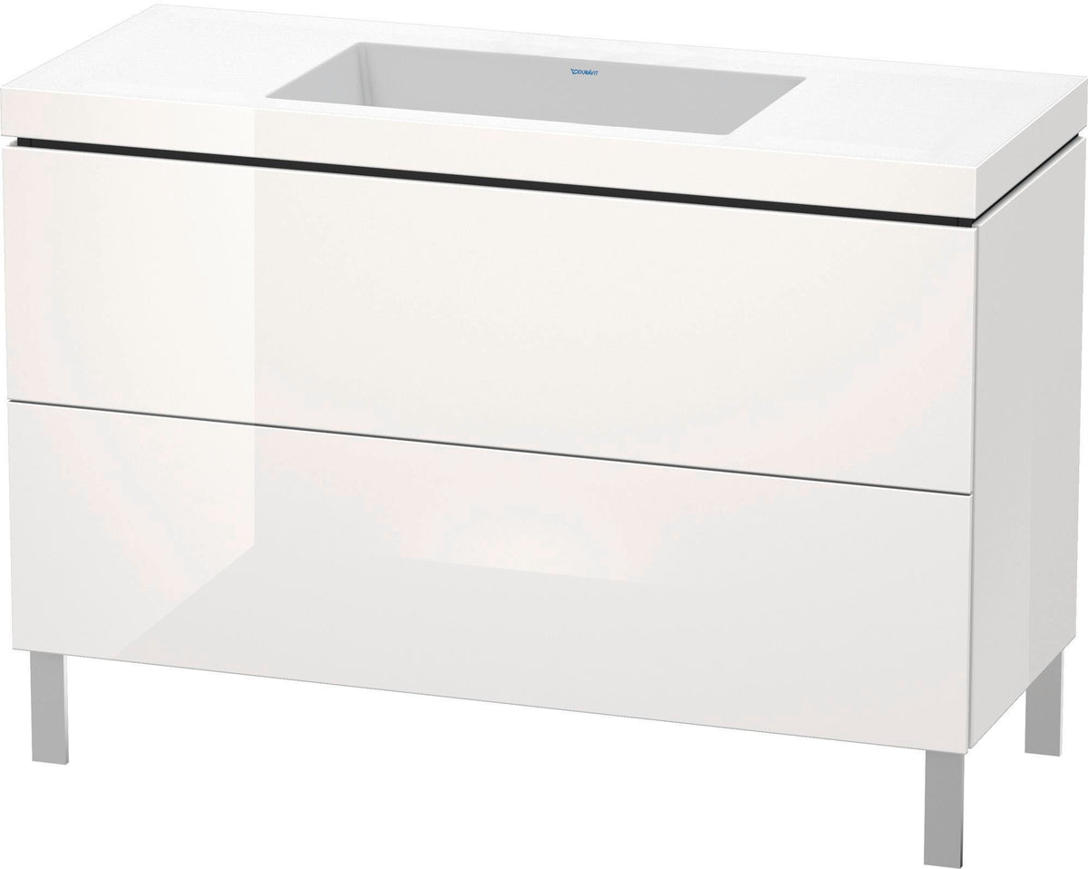 DURAVIT L-Cube c-bonded Waschtischset 1200 mm, weiß hochglanz, 2 Auszüge, bodenstehend