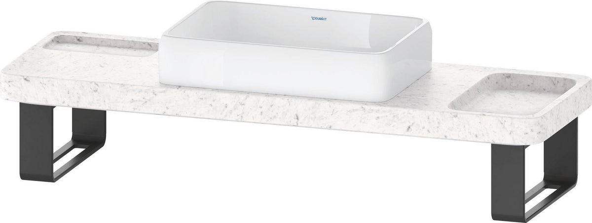 DURAVIT Qatego Aufsatzbecken mit Konsole 1400 mm Weiß Hochglanz HygieneGlaze