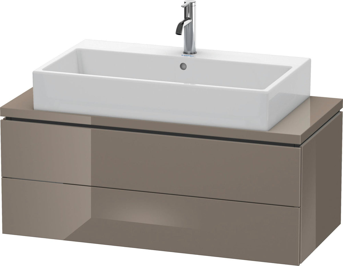 DURAVIT L-Cube Konsolenwaschtischunterbau 1020 mm betongrau matt, 2 Schubkästen, Tip-On