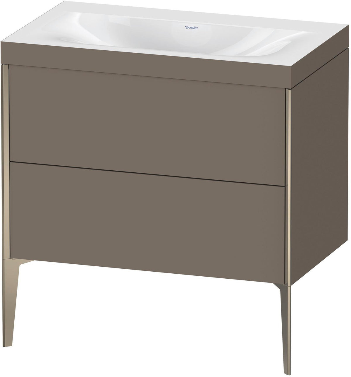 DURAVIT XViu c-bonded Waschtischset 800 mm bodenstehend mit 2 Auszügen und Tip-on Technik