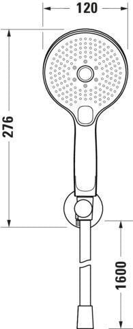 Duravit Wandanschlussbogenset MinusFlow Rain/Pulse/Mono Chrom HG – 120 mm mit Rosette