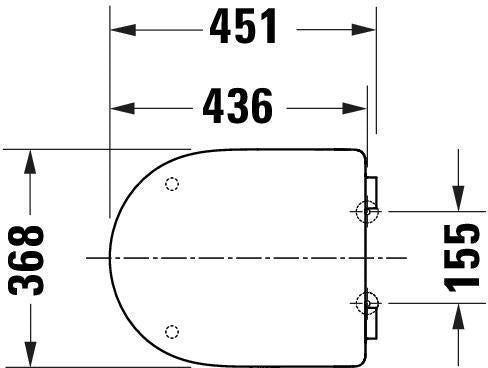 DURAVIT Univavo WC-Sitz D-Form mit Absenkautomatik, abnehmbar, Edelstahl-Scharniere, Weiß