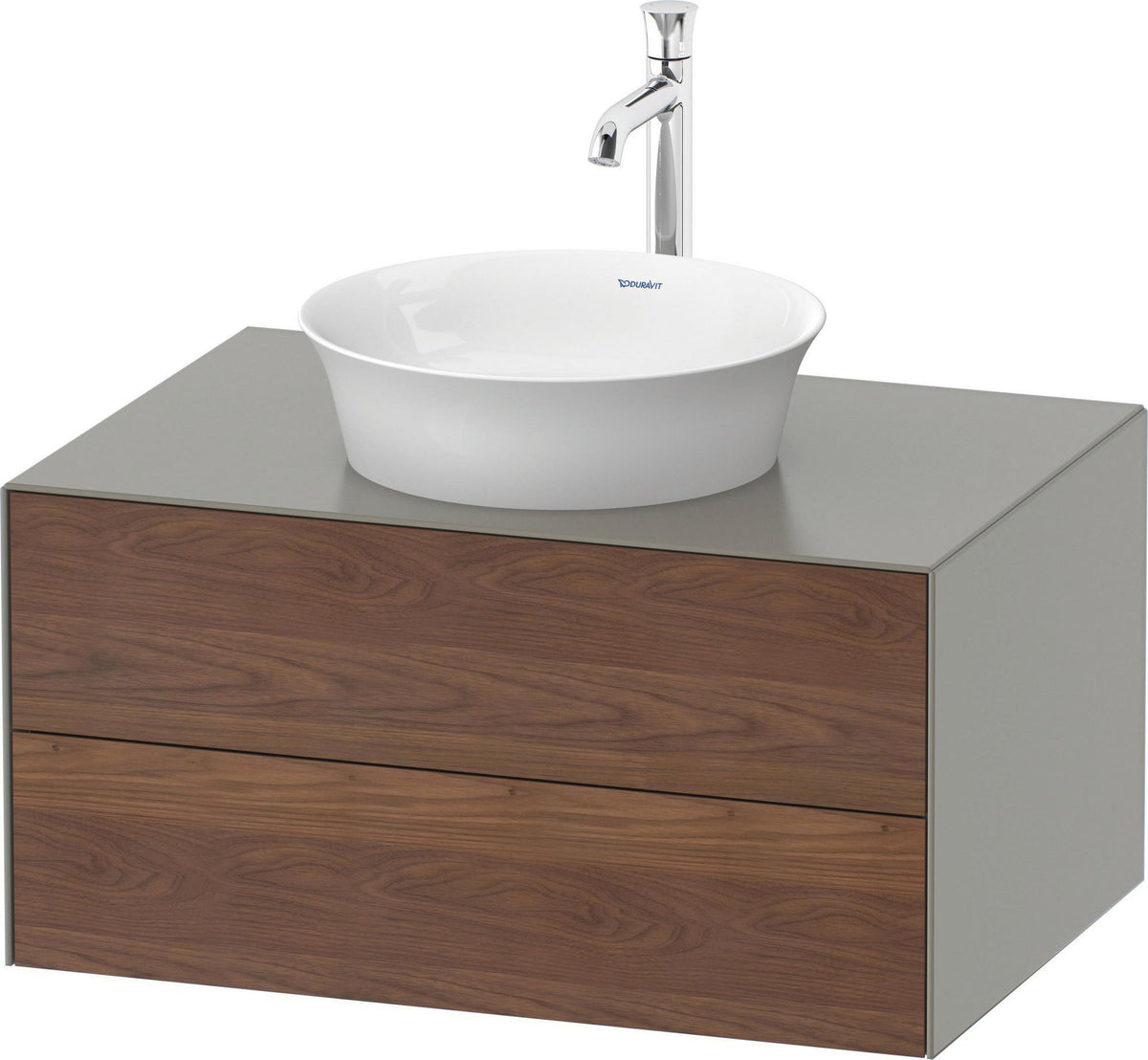 DURAVIT White Tulip Waschtischunterbau 800 mm wandhängend, 2 Schubkästen, weiß seidenmatt