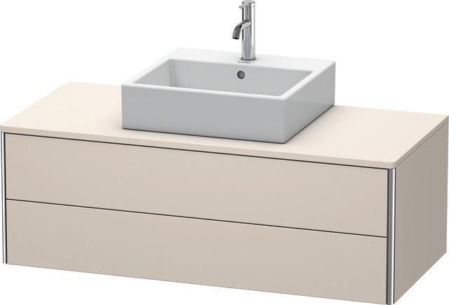 Duravit XSquare Waschtischunterbau 1200 mm mit 2 Schubkästen in Steingrau Matt