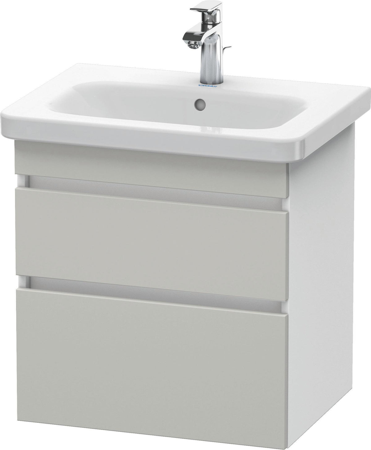 DURAVIT DuraStyle Waschtischunterbau wandhängend 580 mm mit 2 Schubkästen, weiß matt