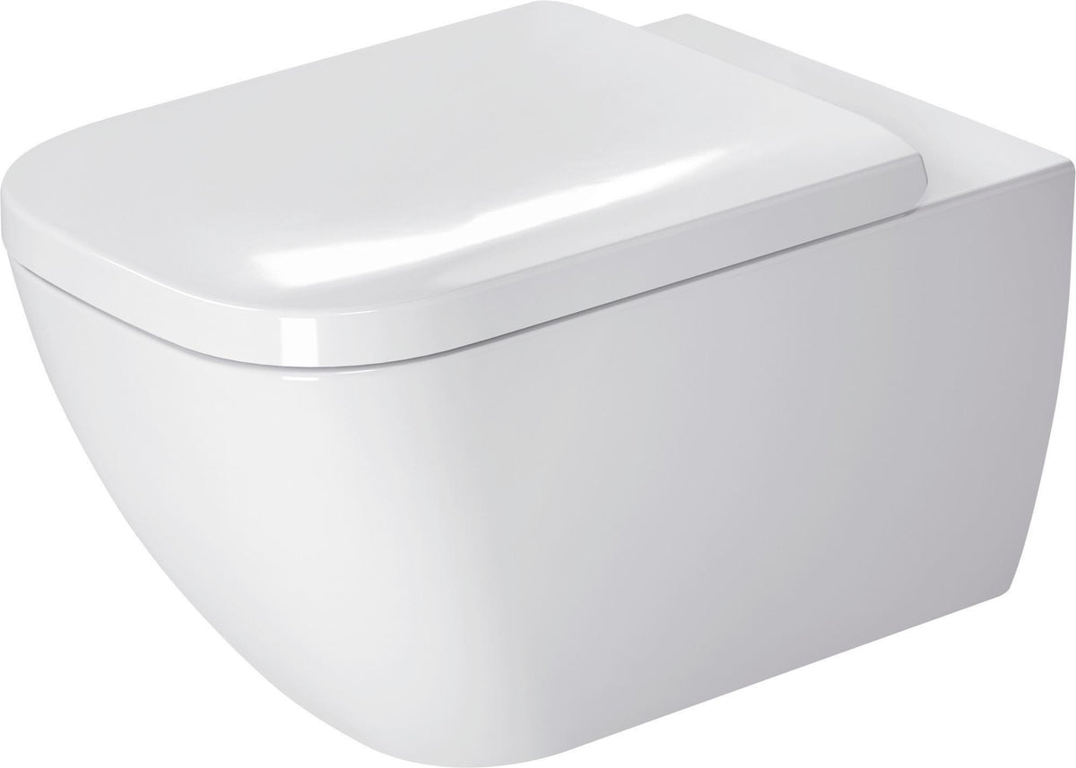 Duravit Wand-WC Happy D.2 540 mm Tiefspüler mit Durafix, weiß – wandhängend