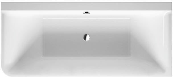 DURAVIT P3 Comforts Eckbadewanne rechts 1800 x 800 mm mit Acrylverkleidung und 2 Rückenschrägen