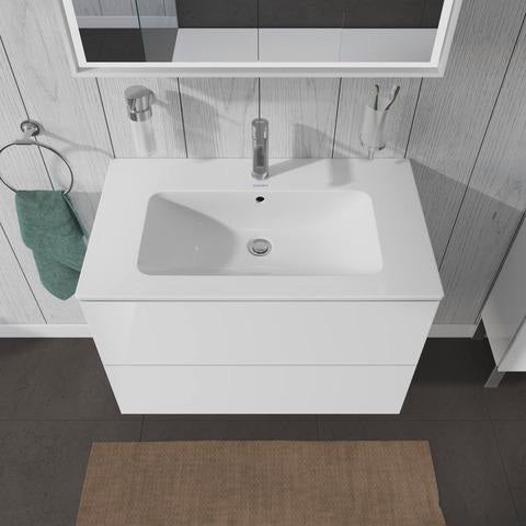 Duravit L-Cube Waschtischunterbau 820 mm taupe matt mit 2 Schubkästen und Tip-On-Technik