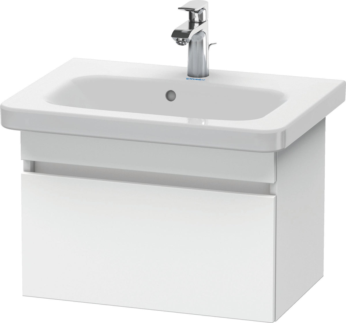 DURAVIT DuraStyle Waschtischunterbau wandhängend 580 mm betongrau matt mit Soft-Close-Auszug