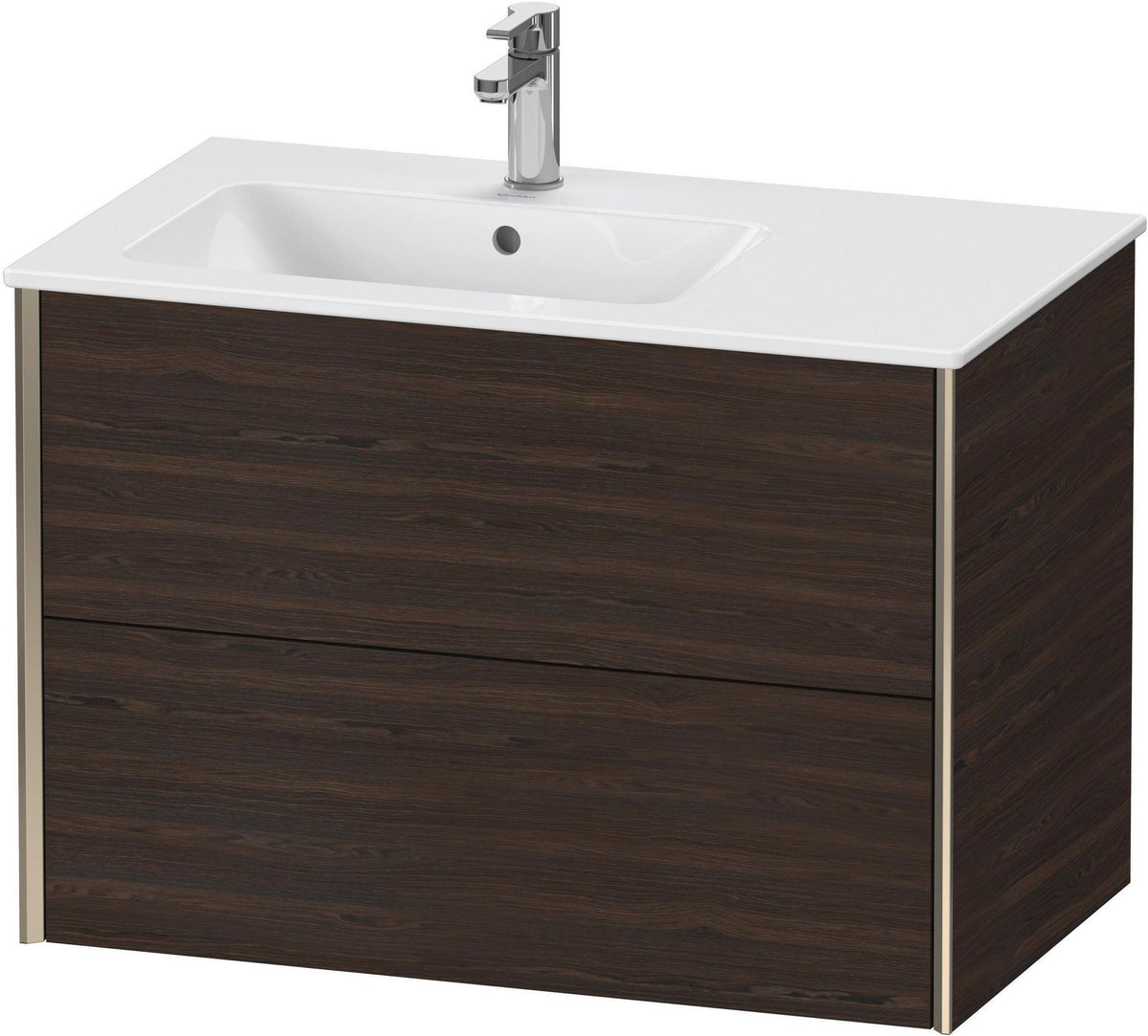 Duravit XViu Waschtischunterbau 810 mm wandhängend mit 2 Schubkästen, weiß matt, für Waschtisch links