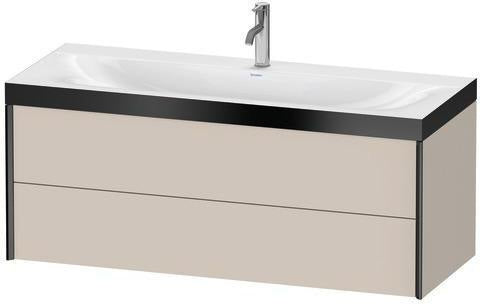 Duravit Möbelwaschtischset XViu 1200x480mm mit Unterbau, 2 Schubkästen, Ahorn mitte