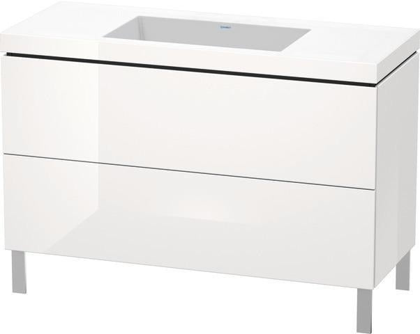 Duravit L-Cube Waschtischset 1200x480 mm mit Vero Air Möbelwaschtisch und Raumsparsiphon