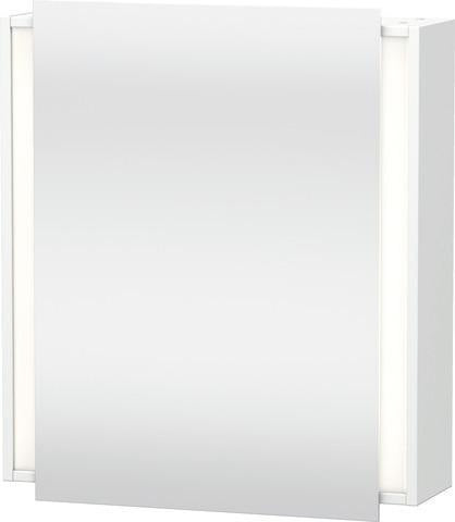 Duravit Ketho Spiegelschrank 650 mm, Türanschlag rechts, weiß matt, LED-Beleuchtung, Sensorschalter