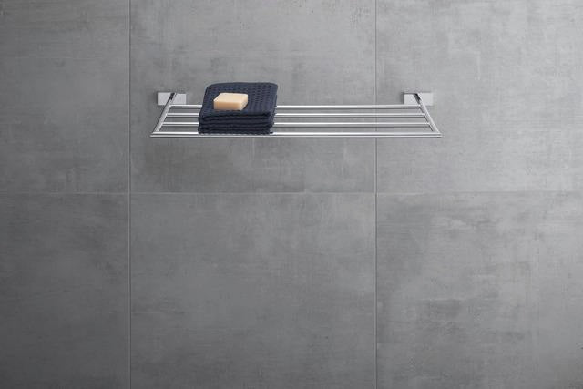 DURAVIT Karree Handtuchablage Chrom 240x668x35 mm – 4 Stangen Wandmontage