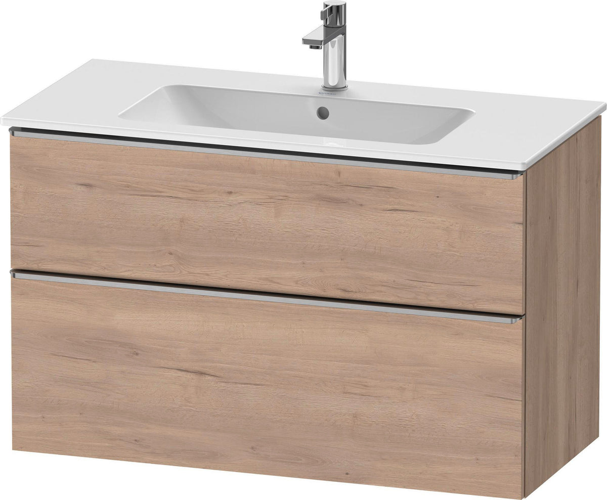 DURAVIT D-Neo Waschtischunterbau 1010 mm Eiche Schwarz mit Bronze Griff