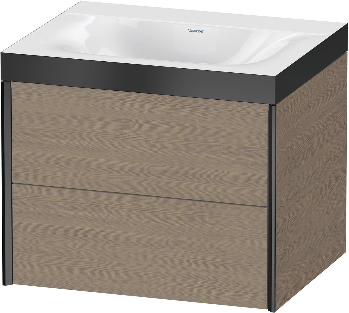DURAVIT XViu c-bonded Waschtischunterschrank 600 mm, 2 Schubkästen, Eiche, wandhängend