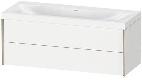 Duravit Möbelwaschtischset XViu 1200x480mm mit Unterbau, 2 Schubkästen, Ahorn mitte