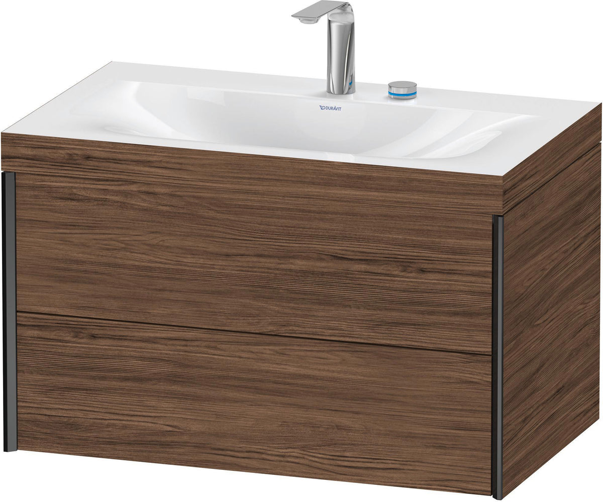 DURAVIT XViu c-bonded Waschtischset wandhängend 800x480x503mm mit 2 Schubkästen, Push-Open und Soft-Close