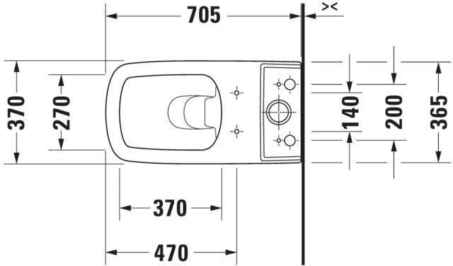 DURAVIT DuraStyle Stand-Tiefspül-WC 705x370mm mit WonderGliss, Abgang Vario, weiß