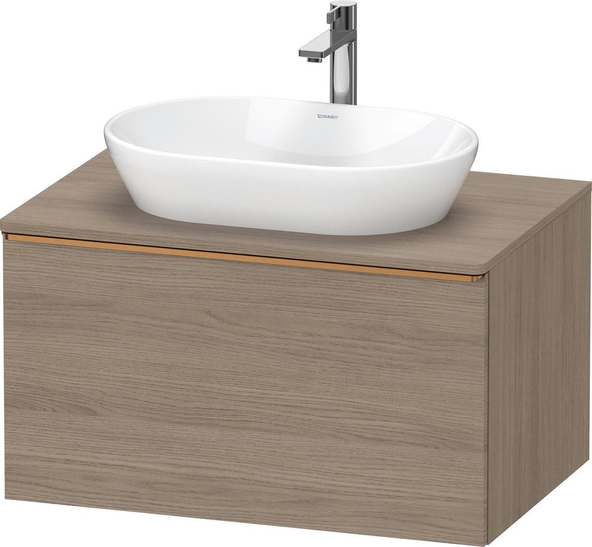 Duravit D-Neo Konsolenwaschtischunterbau 800 mm Eiche Terra Matt mit Auszug