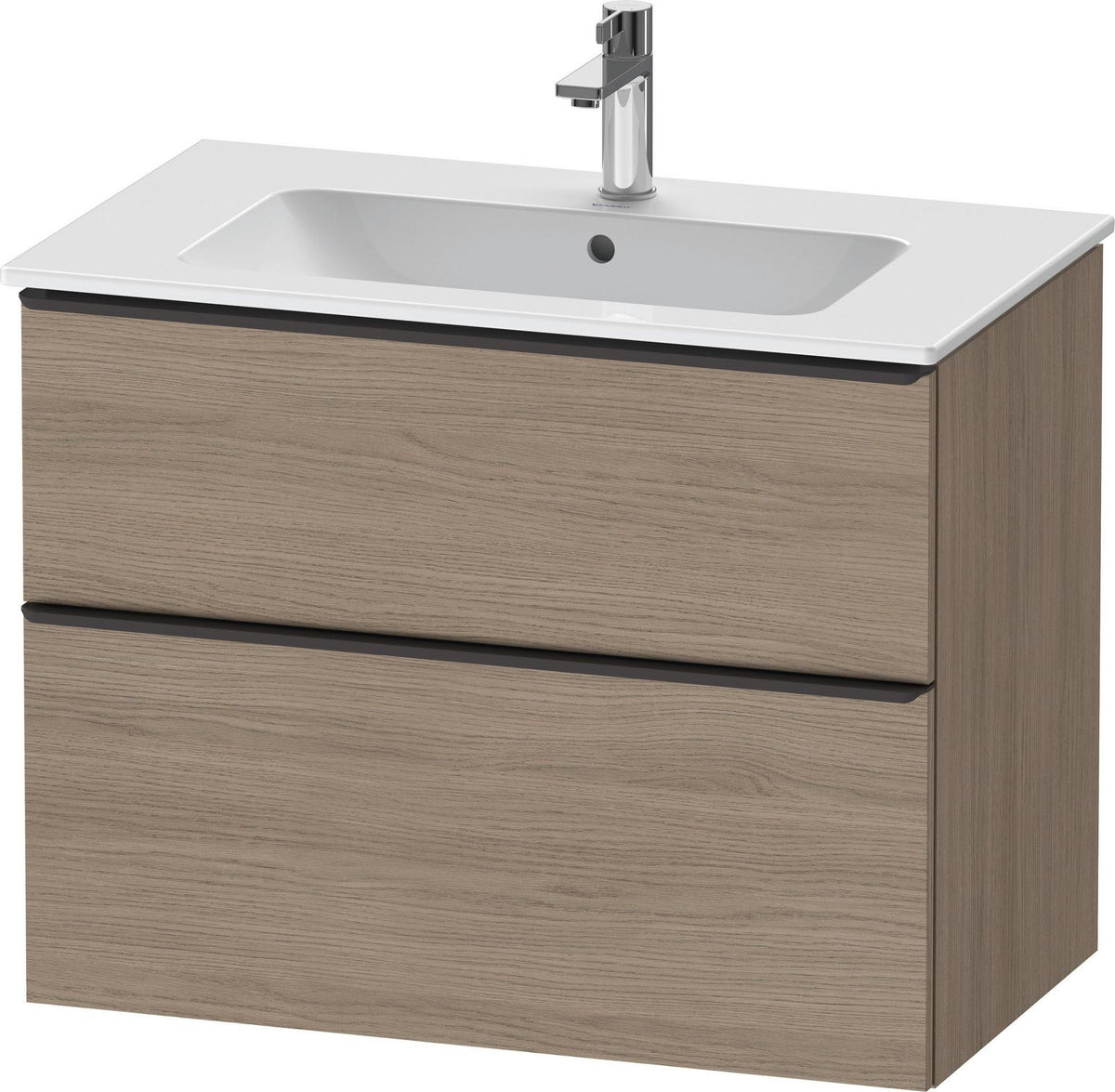 Duravit D-Neo Waschtischunterbau 810 mm Eiche Terra Matt mit 1 Auszug und Soft-Close