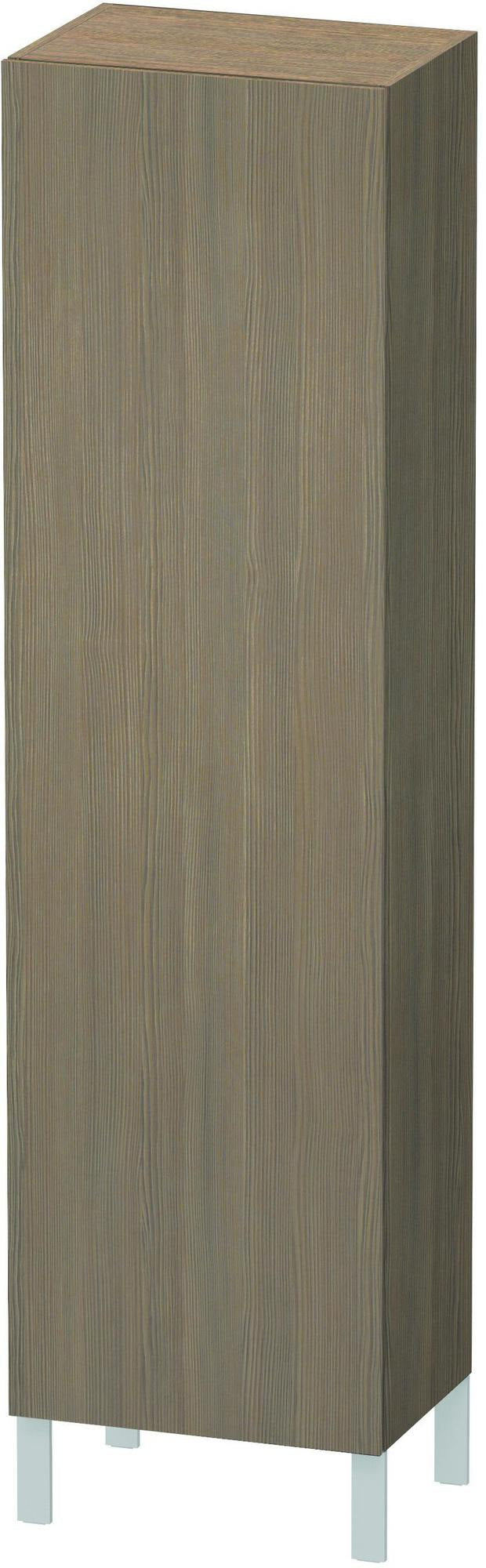 Duravit L-Cube Hochschrank 1760 mm, 1 Tür links, Amerikanisch Nussbaum – Wandhängend, Soft-Close