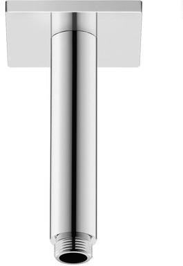 Duravit Brausearm für Deckenanschluss mit eckiger Rosette 125 mm, Chrom – Messing
