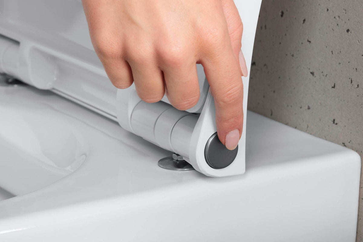 DURAVIT WC-Sitz Design Classics Viu Weiß mit Edelstahl-Scharnieren, ohne Absenkautomatik