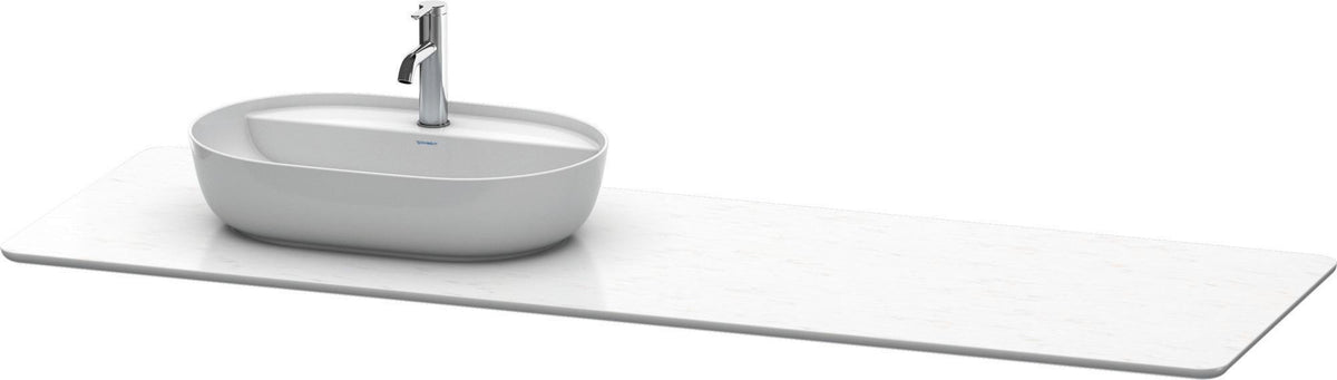 DURAVIT Luv Quarzsteinkonsole 1783 mm weiß struktur mit 1 Ausschnitt links