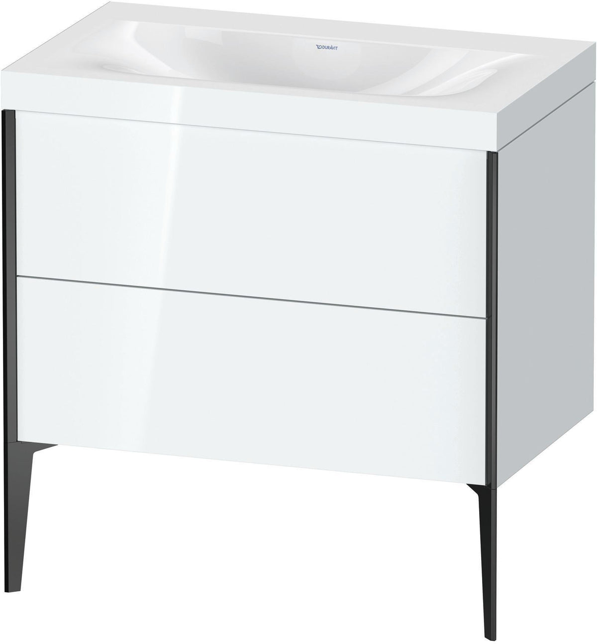 DURAVIT XViu c-bonded Waschtischset 800 mm mit 2 Auszügen, bodenstehend, Soft-Close