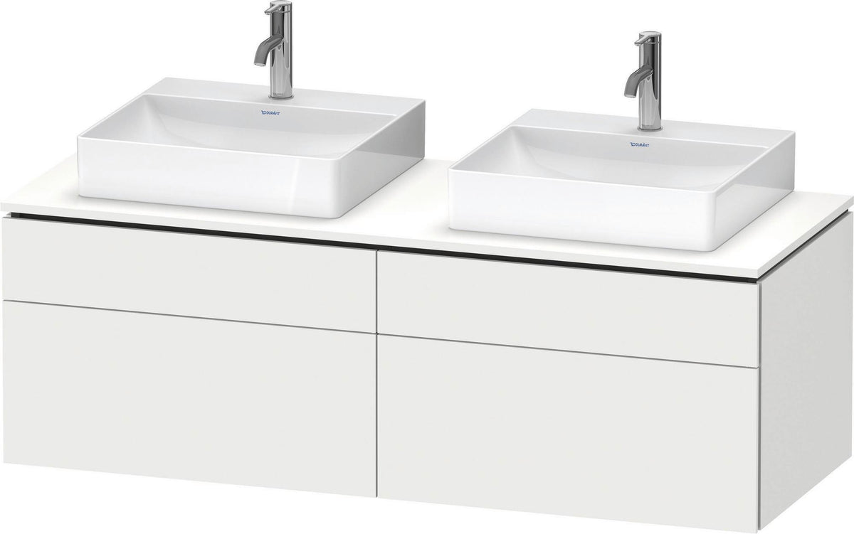 DURAVIT L-Cube Waschtischunterbau 1420 mm Taupe supermatt mit Tip-on und Soft-Close