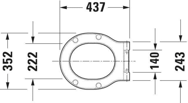 DURAVIT WC-Sitz Foster Weiß mit Absenkautomatik – Duroplast, Edelstahl-Scharniere