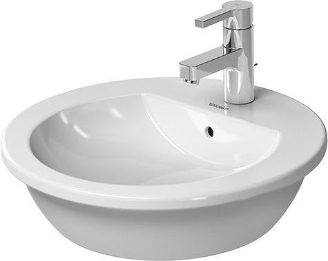 Duravit Aufsatzbecken Darling New 470 mm mit Überlauf und Hahnlochbank, geschliffen weiß
