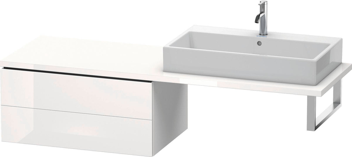 Duravit L-Cube Unterschrank für Konsole 820 mm, 2 Schubkästen, Weiß Matt