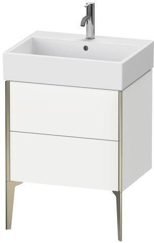 Duravit Waschtischunterbau XVIU 493x584x454mm Prof. Champ matt weiß matt – bodenstehend, 2 Auszüge, Tip-On