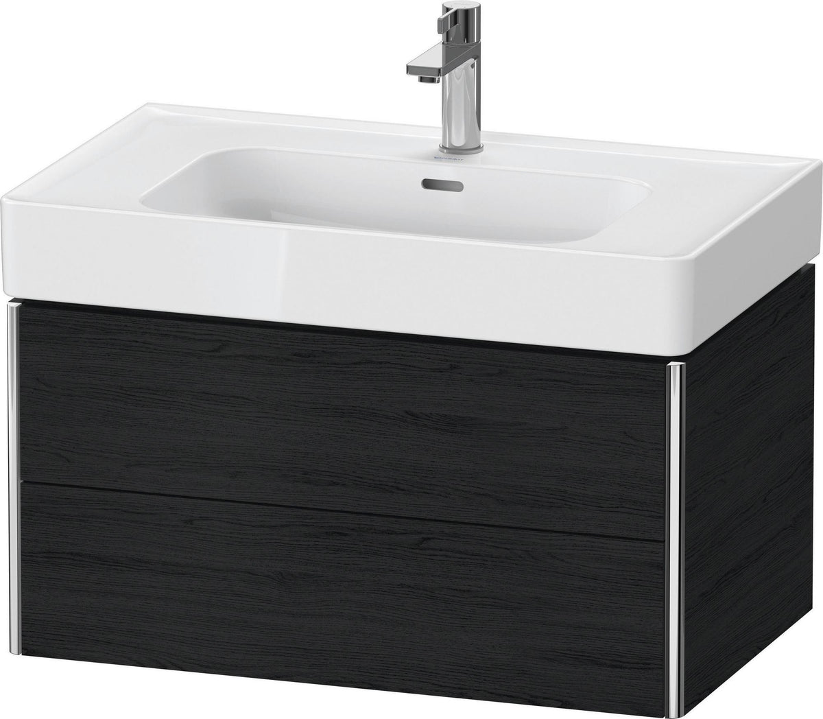 DURAVIT XSquare Waschtischunterbau 784 mm Taupe mit 2 Schubkästen und Tip-on Technik