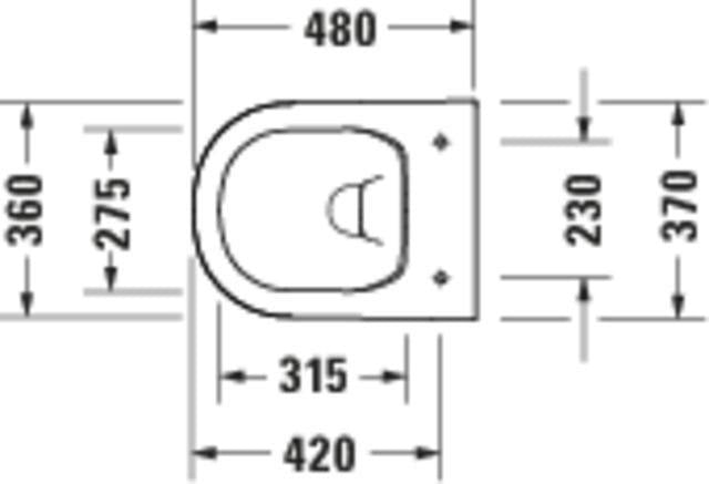 Duravit D-Code 2.0 Stand-WC 480 mm spülrandlos weiß, Abgang waagerecht, Compact