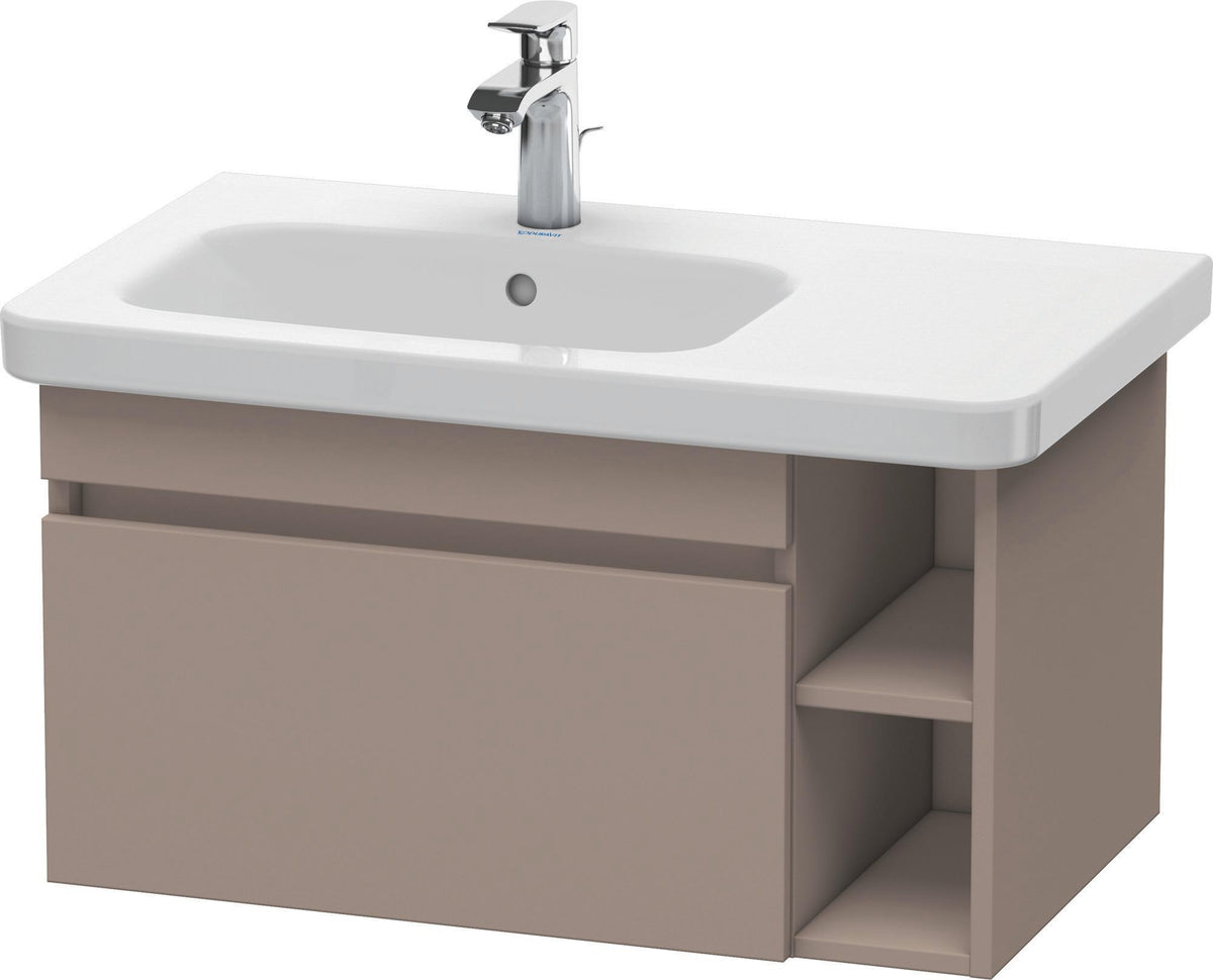 DURAVIT DuraStyle Waschtischunterbau 730 mm betongrau matt – wandhängend mit 1 Auszug & 2 offenen Fächern