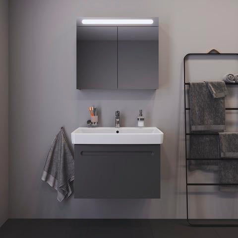 Duravit No.1 Waschtischunterbau 740 mm wandhängend mit 1 Auszug und Soft-Close in Weiß Matt